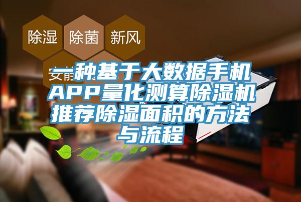 一种基于大数据手机APP量化测算蕾丝视频污污污推荐除湿面积的方法与流程